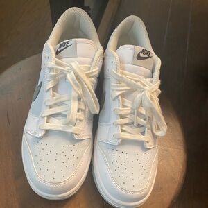 Nike dunks white with reflective check size 7 youth.